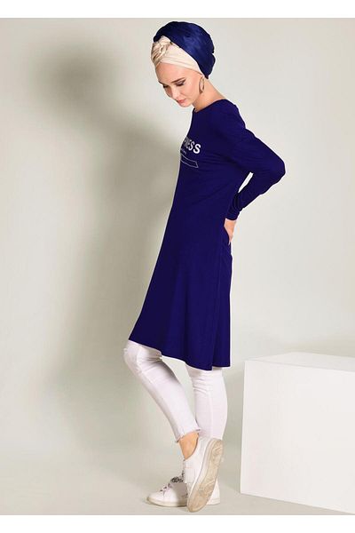 Alvina 4365 Model Printed Basic Tunic