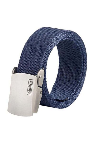 Other Metal Buckle Closure Belt Navy Blue/Black
