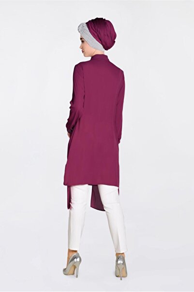 Alvina Pul Payet Detail Asymetric Chiffon Tunic 4077-1