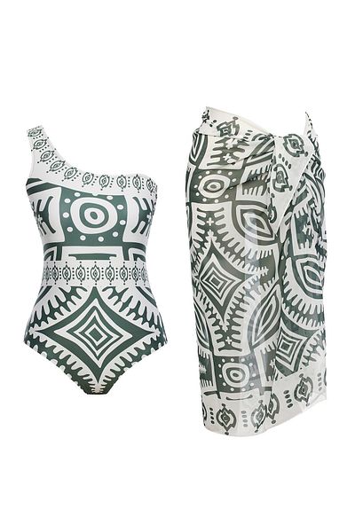 SAILOR moda One Shoulder Pareo Swimsuit