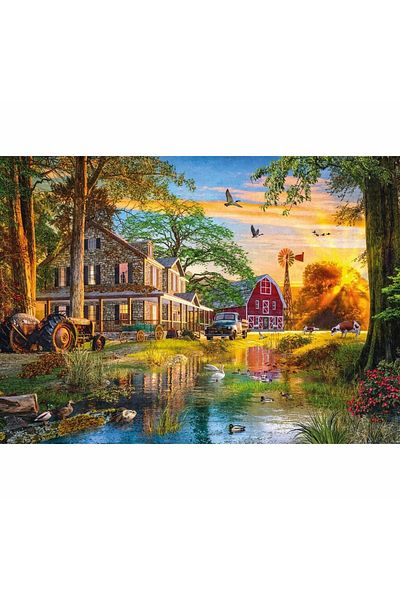 Ks Puzzle 23505 Sunset At The Farm House 4000 Piece Puzzle