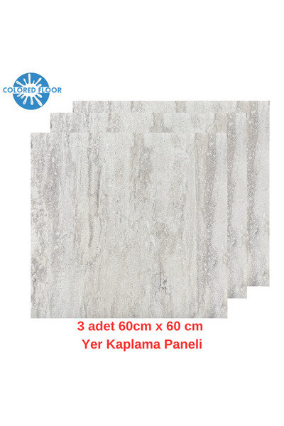 Renkli Duvarlar 1m2 3 Adet 60X60cm Floor Yapışkanlı Zemin ve Duvar Kaplama Pa...