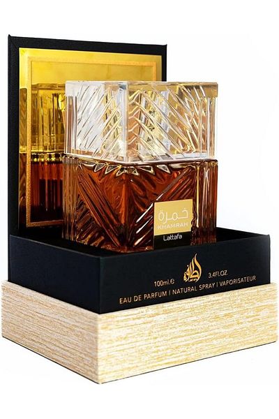 lattafa عطر خمرة للجنسين - أو دي بارفان، 3.4 أونصة