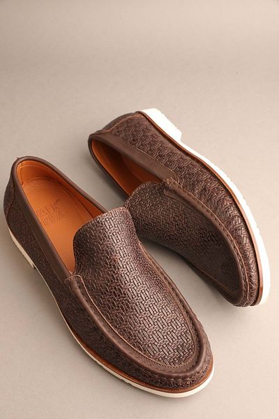 Gondol Loafer clasic din piele naturală pentru bărbați maro 42 Ttx.297