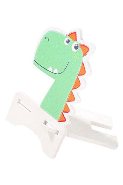 Generic Korean-style Cute Cartoon Wooden Mobile Stand - Dinosaur