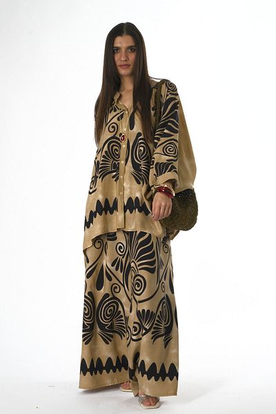ABBRA Women's Elastic Waist Poncho 100% Viscose Summer Set