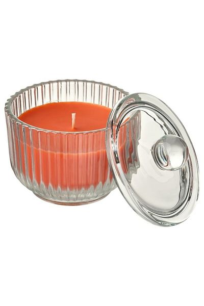 IKEA HÖSTAGILLE Scented Candle, Sandalwood & Patchouli, 20 hr – Glass Jar, Cozy Fragrance, Clean Burn