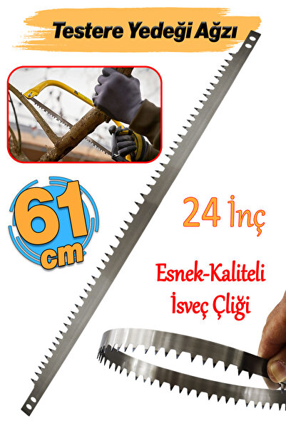 Badem10 Kolastar Yaylı El Testere Ağzı Yedeği Bıçağı 1 Adet İsveç Kalitesi 24...