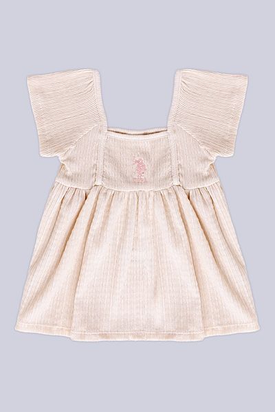 U.S. Polo Assn. US Polo AssnBaby Girl Dress Beige USB2011