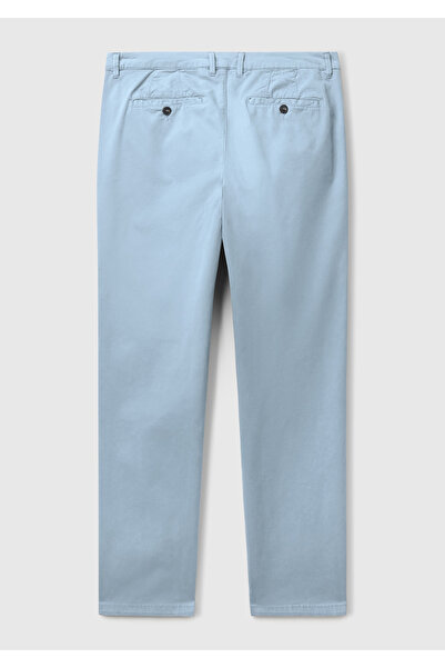 United Colors of Benetton Erkek Açık Mavi Slim Fit Chino Pantolon