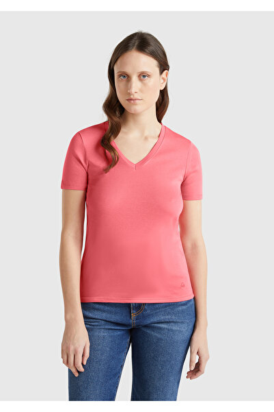 United Colors of Benetton Γυναικείο T-shirt 3GA2E4230 Ροζ