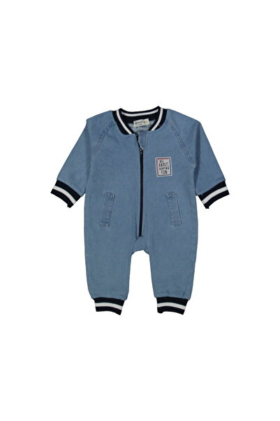 Necix's 241122 Erkek Bebek Yaka Şeritli Kot Tulum