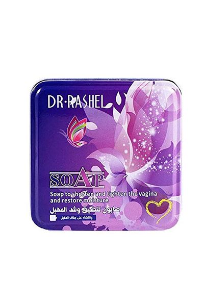 DR.RASHEL صابون دكتور راشيل النسائي - تنظيف لطيف وموازنة درجة الحموضة برائحة البنفسج، 100 غرام