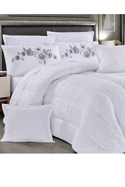 Moon Luxury Embroidered Jacquard Bedspread, 4 Pieces, 220x170cm, 200x120+35cm, 78x50cm, 78x50+5cm, 6kg