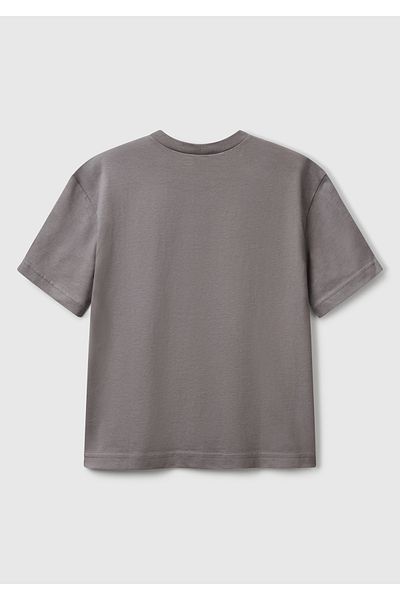 United Colors of Benetton Boy's Anthracite Rolling Stones Printed Logo Label T-Shirt
