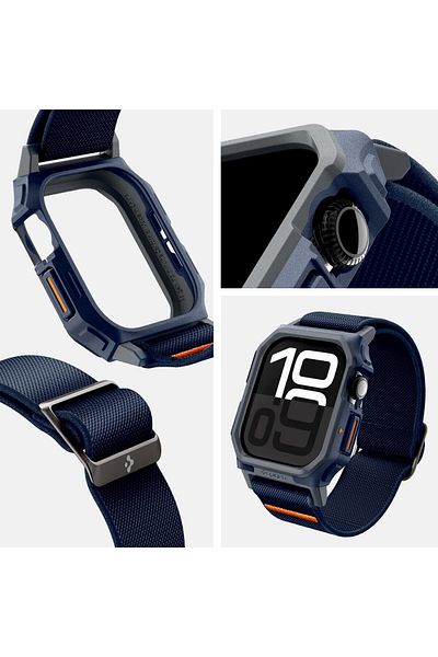 Spigen Lite Fit Pro designed for Apple Watch Series 10 (46mm) Case with Band - Navy Blue