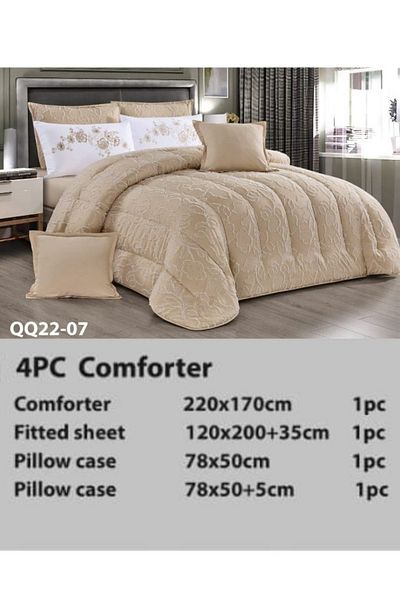 Moon Luxury Embroidered Jacquard Bedspread, 4 Pieces, 220x170cm, 200x120+35cm, 78x50+5cm, 78x50cm, 6kg