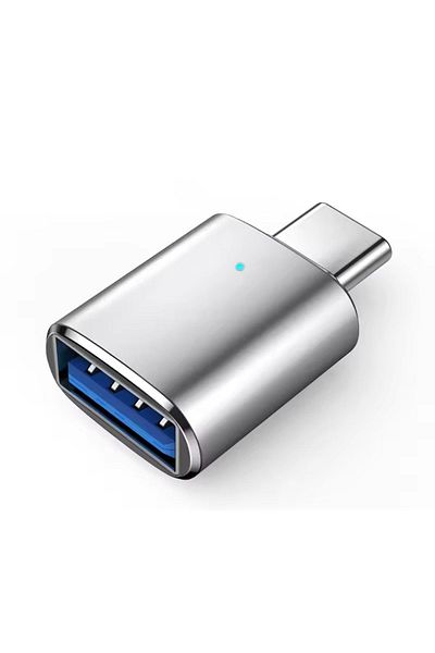 Choice Type-C Silvery Type-C para USB 3.0 OTG adapter USB to Type-C interface iPhone 15 Samsung S21 Xiaomi