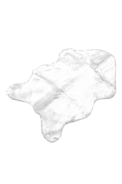 Comfy Super Soft Faux Sheep Skin Warm Hairy Carpet White 60 x 40cm