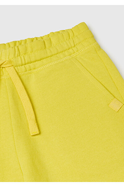 United Colors of Benetton Erkek Çocuk Sarı Logolu Sweat Şort