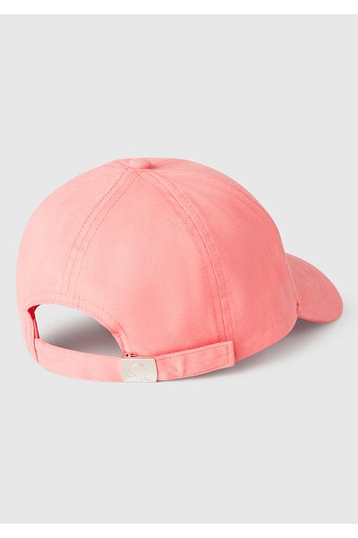 United Colors of Benetton Шапка с бродирано лого в цвят фуксия за момче, регулируема задна част