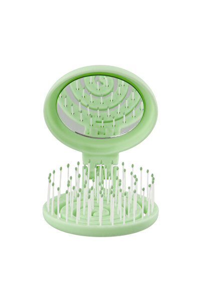 PROCO Beauty Makaron Saç Fırçası-Üç Boyutlu 3D Esnek Aynalı Çanta Boy Saç Fırçası-Compact Detangler
