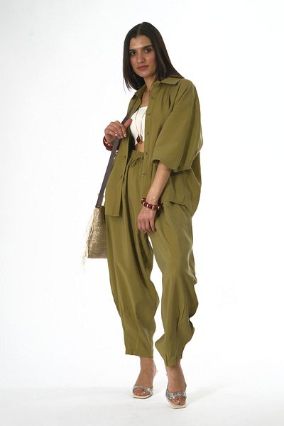 ABBRA Women's Elastic Waist Shirt Shalwar Suit