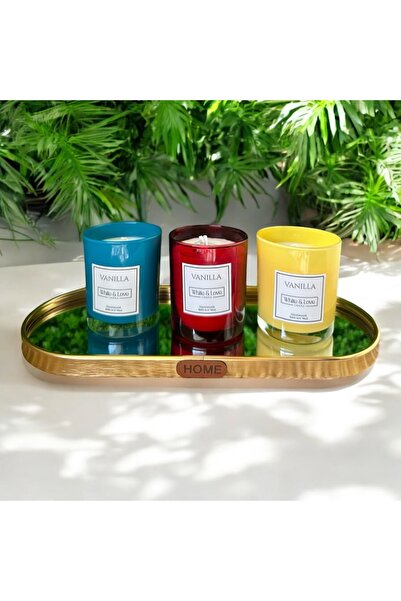 Genel Markalar Şık Gold Sunum Tepsisi 29 cm, dekoratif ve zarif tasarım