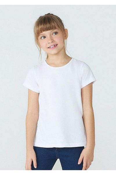 SANTRALBEBE Tricou din bumbac alb-negru cu decolteu