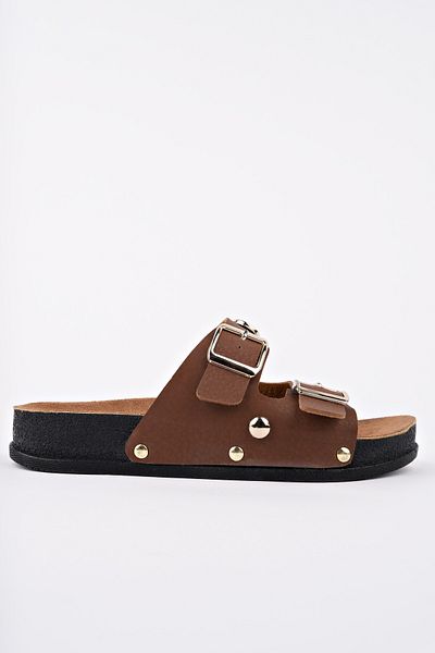 MUGGO Cross Double Banded Adjustable Belted Daily Women's Slippers