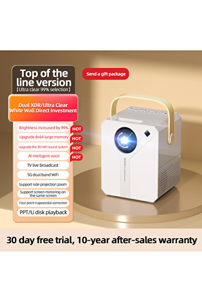 Genel Markalar 4K Ultra HD Android Projektör – Taşınabilir Ev Sineması Deneyimi