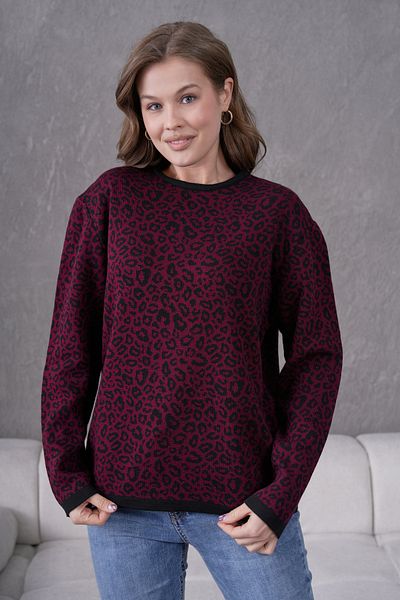 Lamierra Leopard Pattern Mother Sweater Sweater