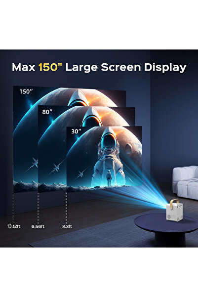 Genel Markalar 4K Ultra HD Android Projektör – Taşınabilir Ev Sineması Deneyimi