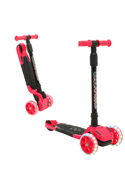 Cici Oyuncak 3 Tekerlekli Katlanabilen Işıklı Kız Erkek Çocuk Scooter Lüx