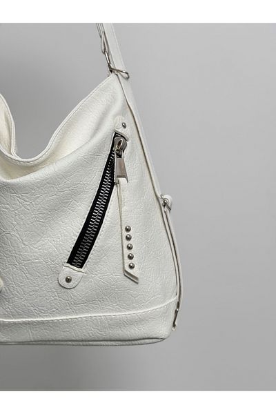 KIRASE New Quality Soft Leather Multi Compartment Large Size Back and Shoulder Bag