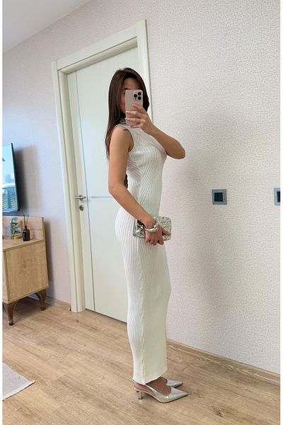 Deppot Crew Neck Body Hugging Sleeveless Pinterest Knitwear Dress