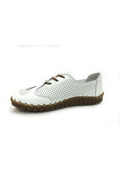 Çarıkçım Pantofi de damă casual din piele naturală alb 114 671