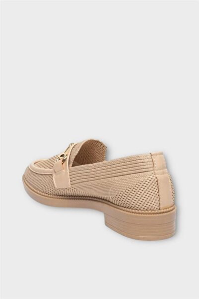 Liger Toka Детальний трикотажний лофер Повсякденне жіноче взуття бежеве