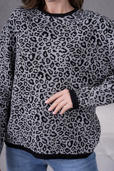 Lamierra Leopard Pattern Mother Sweater Sweater
