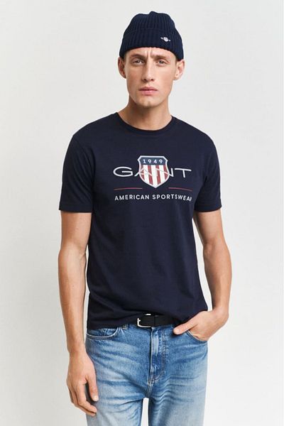 Gant Ανδρικό T-Shirt Archive Shield - Navy Blue
