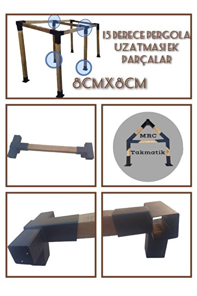 Home Takmatik Mrc Ahşap Çardak Pergola Montaj Aparatı Ek Seti Demir Bağlantı ...