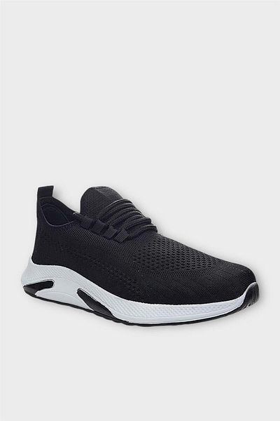 Liger Unisex Καλοκαιρινά Πλεκτά Αθλητικά Παπούτσια ΜΑΥΡΟ - ΛΕΥΚΟ