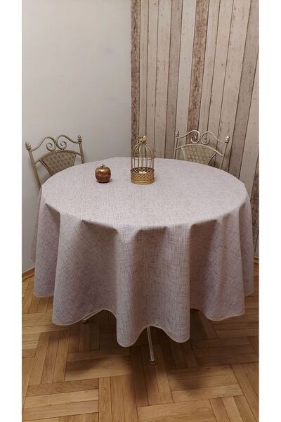 gonk Yuvarlak,ekoseli,duck (SIVI ITİCİ ,LEKE TUTMAZ) Kumaş,masa Örtüsü