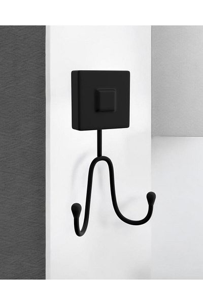 Zethome Black Bathrobe Hanger 2-Piece Bathroom Size Pool