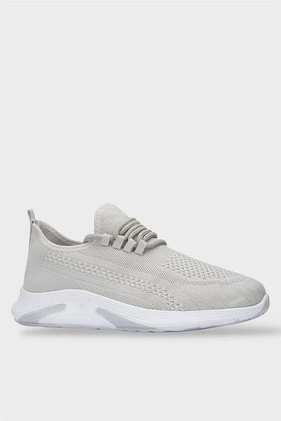 Liger Unisex Καλοκαιρινά Πλεκτά Αθλητικά Παπούτσια ΓΚΡΙ - ΛΕΥΚΟ