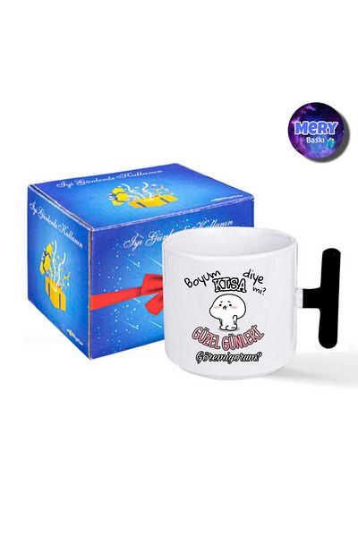 Tasarım "Can'T I Just Have a Short Boy, I Can'T See Good Days?" Black t Handle Mug
