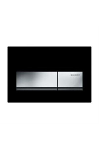 Geberit Alpha50 115.060.dw.1 Kumanda Paneli, Çift Basmalı, Siyah, Krom Butonlu