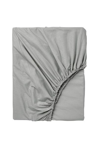 IKEA DVALA Light Grey Fitted Sheet 120x200 cm – 100% Cotton, Soft, Durable & Breathable