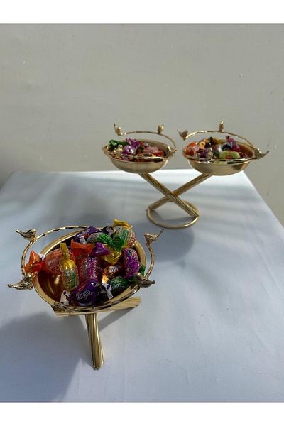 AZADE BAKIR Bird Gold Double Sugar Bowl Set