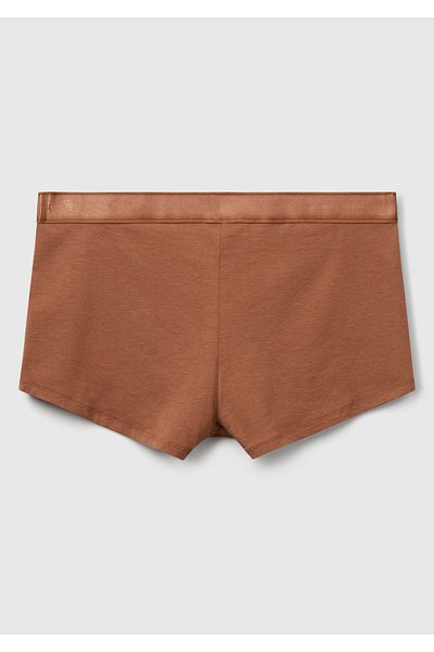 United Colors of Benetton Men's Brown Cotton Blend Waist Logo Printed Boxer